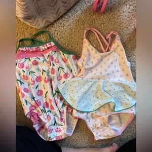 Cherry and Floral Baby Swimsuits